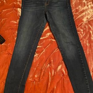 mid rise dark jeans